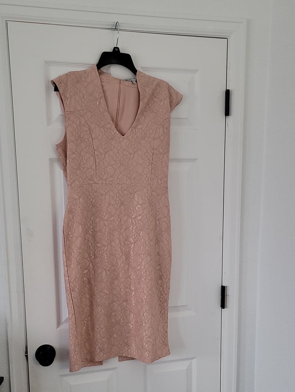 Almost Famous Blush Pink Lace Midi Dress